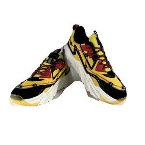 Mazino Men's Lotus Fashion Chunky Sneakers Yellow Red White Casual Shoes